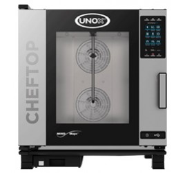 7 tálcás UNOX CHEFTOP Plus elektromos kombisütő digitális vezérléssel